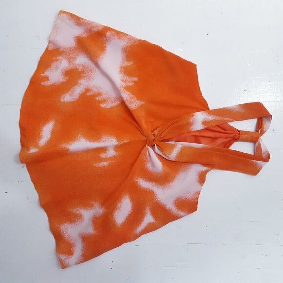 100% Silk NWOT Kenneth Cole NY Tangerine Splash Racerback Top - Picture 6 of 8